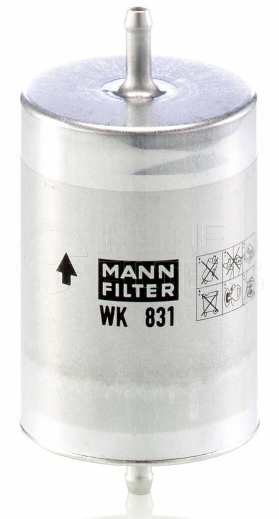 Mann WK 831. Filter Type: Fuel.