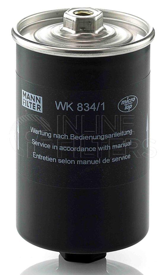 Mann WK 834/1. Filter Type: Fuel.