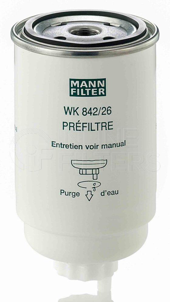 Mann WK 842/26. Filter Type: Fuel.