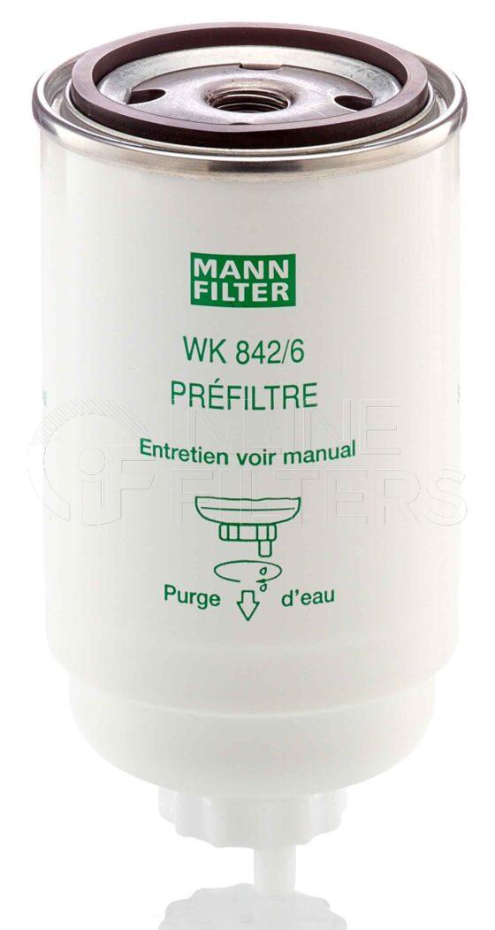 Mann WK 842/6. Filter Type: Fuel.