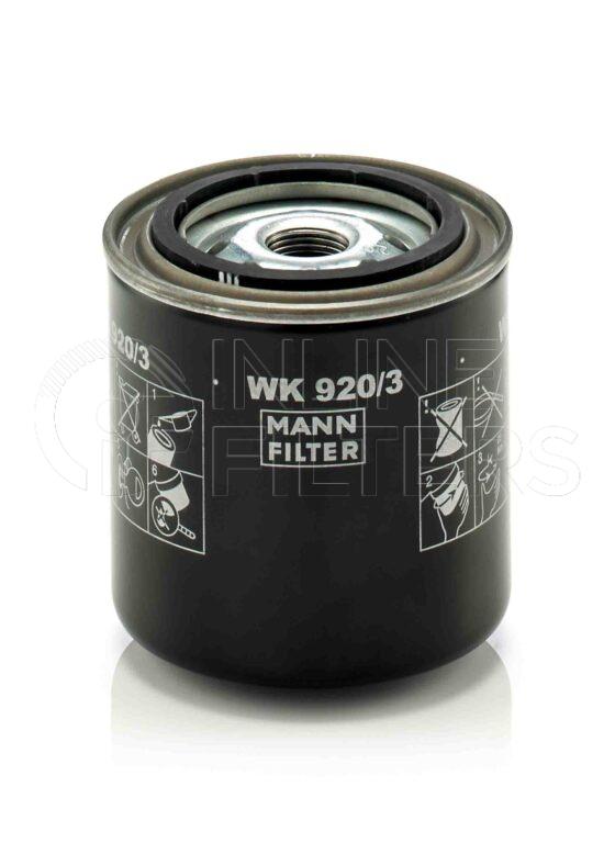 Mann WK 920/3. Filter Type: Fuel.