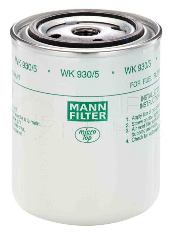 Mann WK 930/5. Filter Type: Fuel.