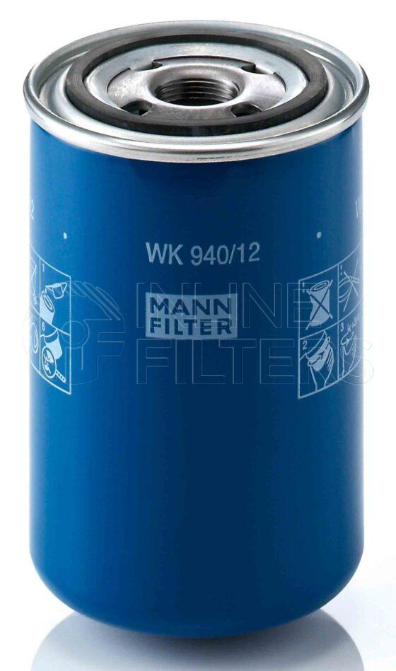 Mann WK 940/12. Filter Type: Fuel.