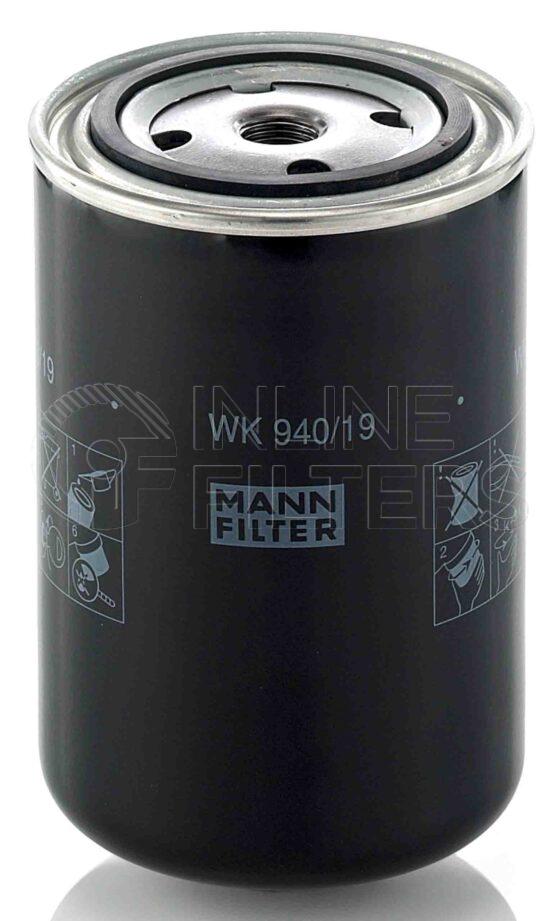 Mann WK 940/19. Filter Type: Fuel.