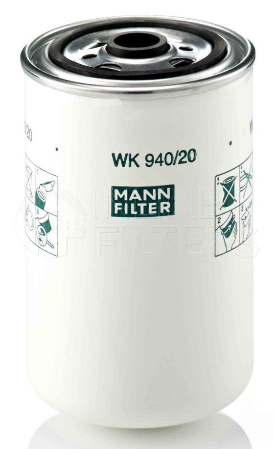 Mann WK 940/20. Filter Type: Fuel.