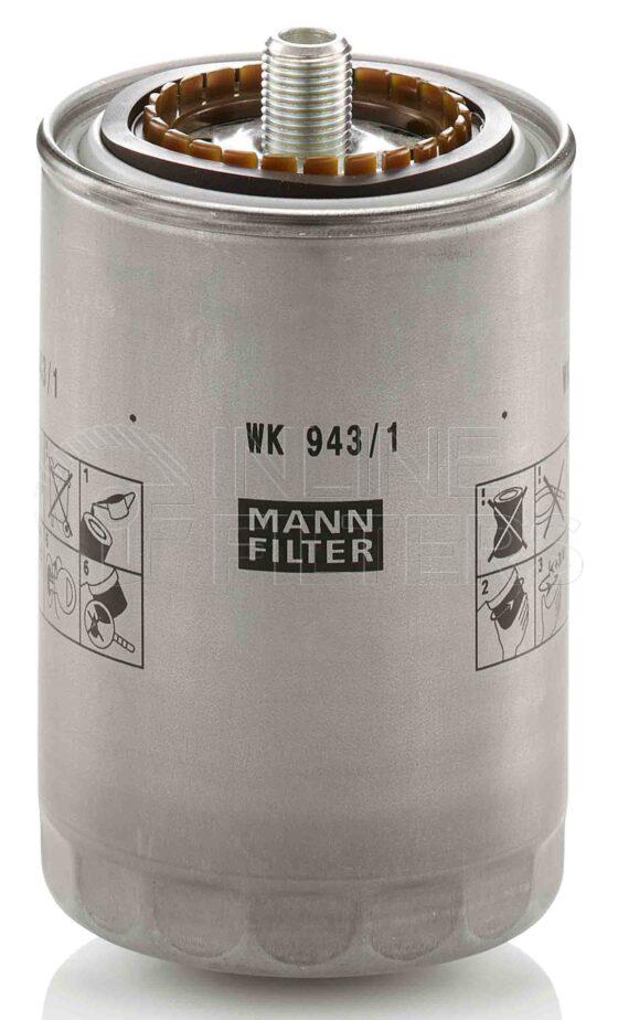 Mann WK 943/1. Filter Type: Fuel.