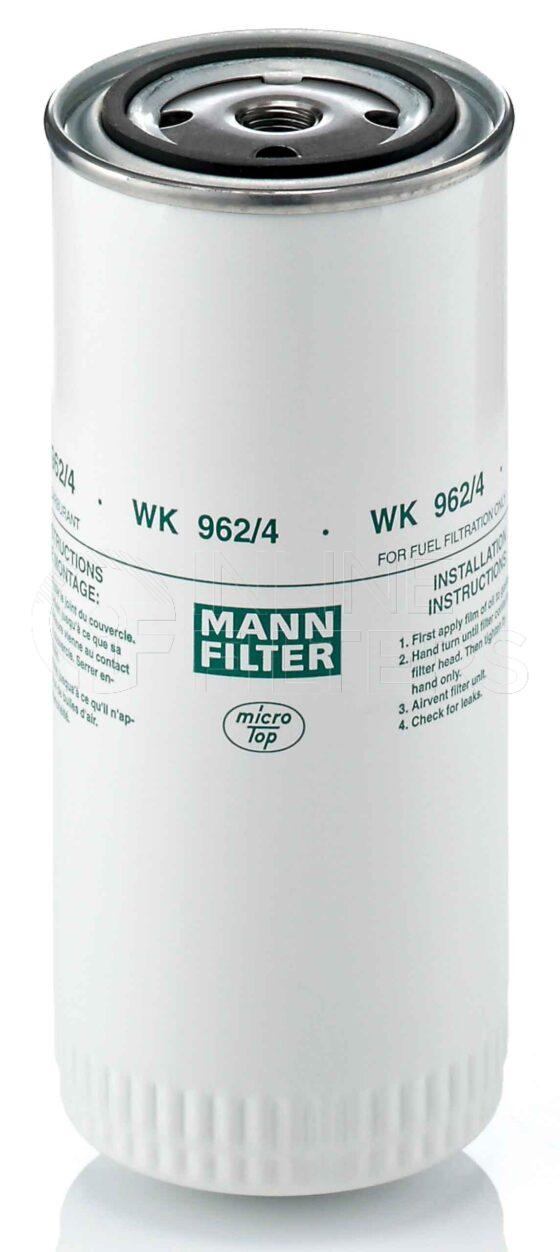 Mann WK 962/4. Filter Type: Fuel.