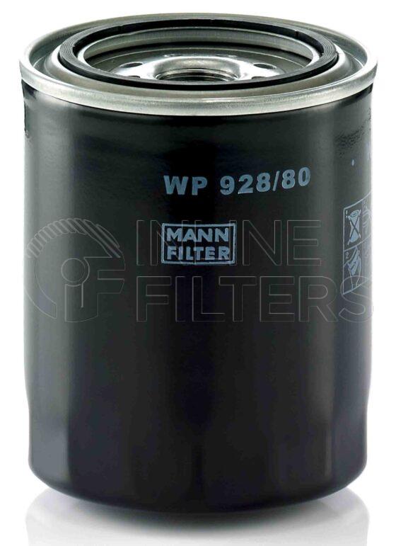 Mann WP 928/80. Filter Type: Lube.
