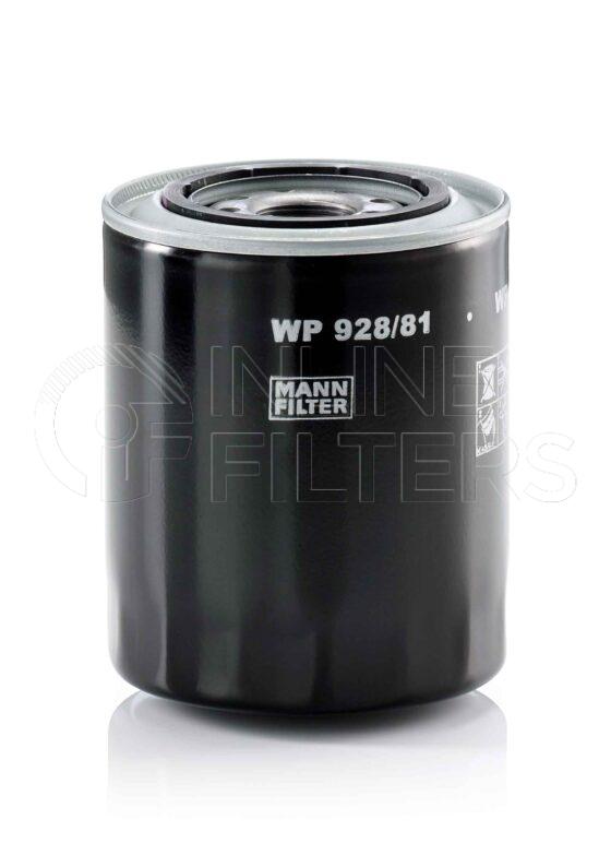Mann WP 928/81. Filter Type: Lube.