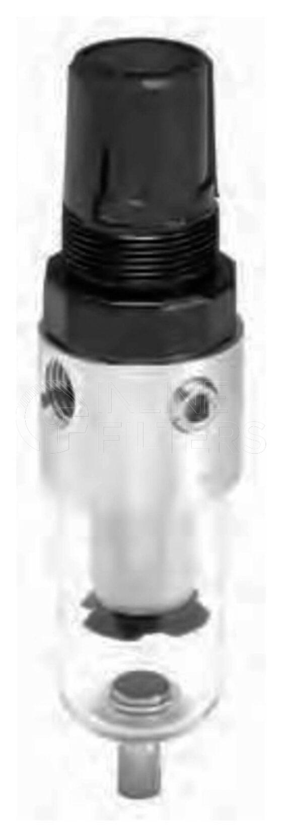 Parker B548-01AHC-M2. FILTER-Air(Brand Specific) Product – Brand Specific Parker – Regulator Product Miniature filter regulator Bowl Polycarbonate Micron 20 micron Reduced Pressure Range 0.125 PsiG