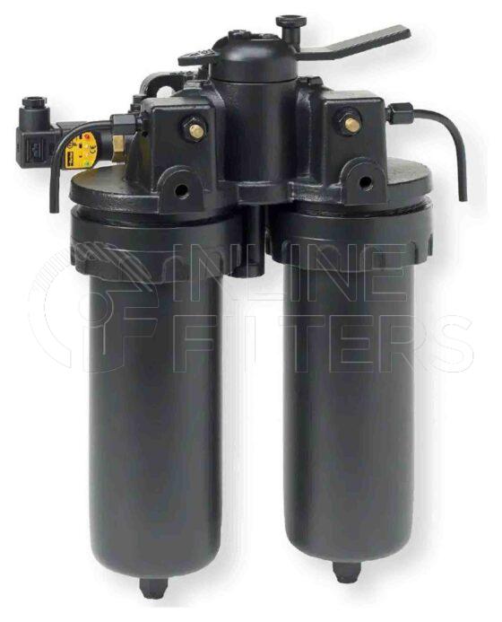 Parker DF2145210QEVT1KG122. Details: Low Pressure In-Line Duplex Filter - DF2145 Series - DF2145210QEVT1KG122.