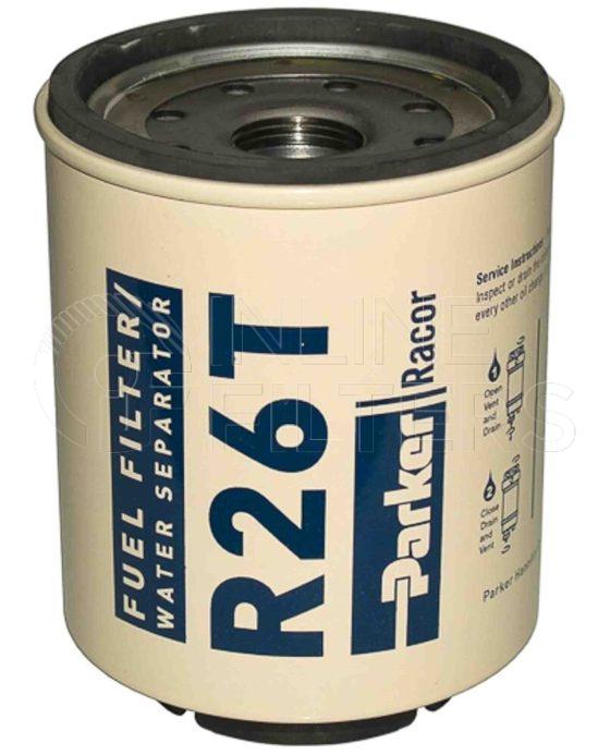Racor R26T. Replacement Cartridge Filter Elements - Racor Spin-on Series - R26T.