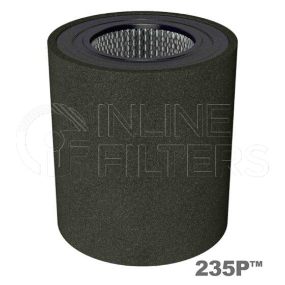 Solberg 235P. Air Filter Product – Brand Specific Solberg – Elements Polyester PF Product Replacement filter element Type Polyester with prefilter